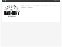 Tablet Screenshot of harmonybarandgrill.com